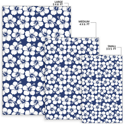 Hibiscus Pattern Print Design HB013 Area Rugs