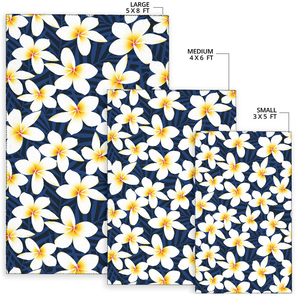 Plumeria Pattern Print Design PM026 Area Rugs