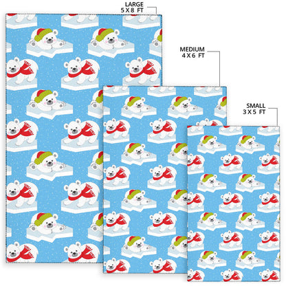 Polar Bear Pattern Print Design PB06 Area Rugs
