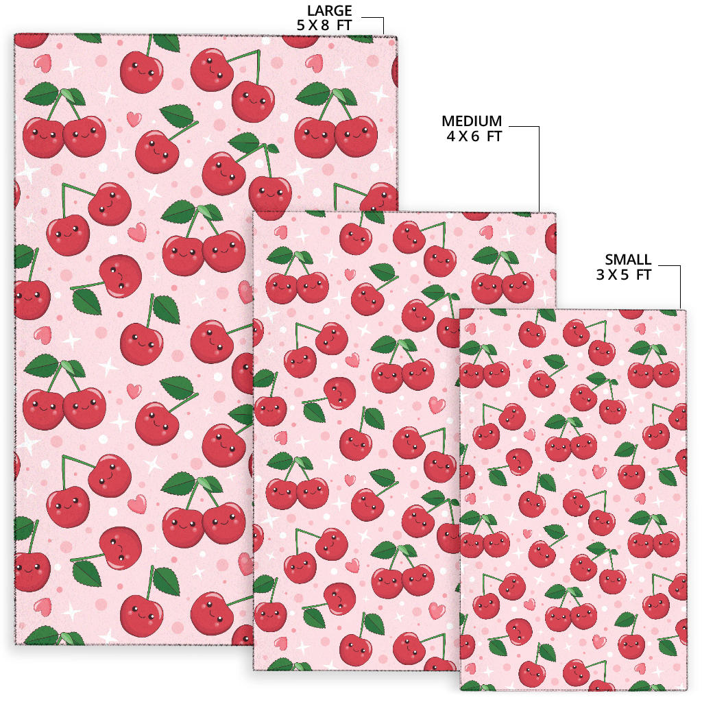 Cherry Pattern Print Design CH02 Area Rugs