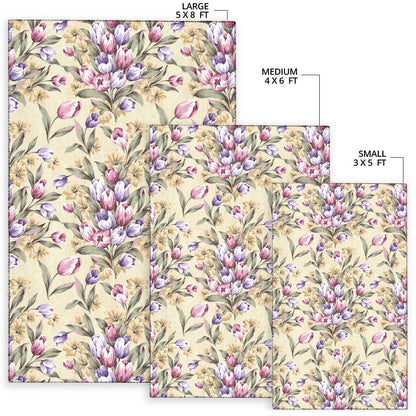 Tulip Pattern Print Design TP04 Area Rugs