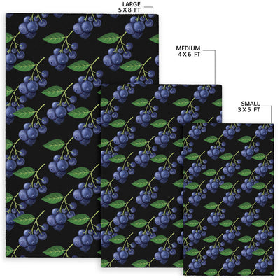 Blueberry Pattern Print Design BB01 Area Rugs