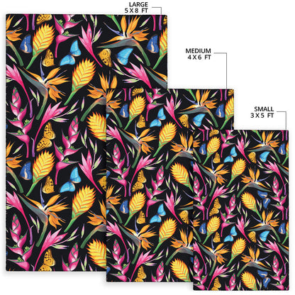 Tropical Flower Pattern Print Design TF016 Area Rugs
