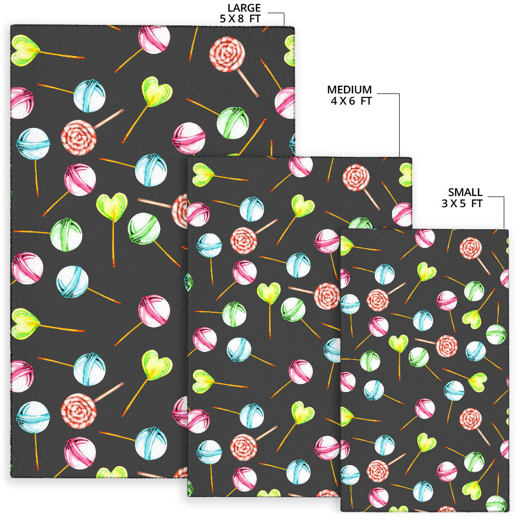 Lollipop Pattern Print Design LL02 Area Rugs