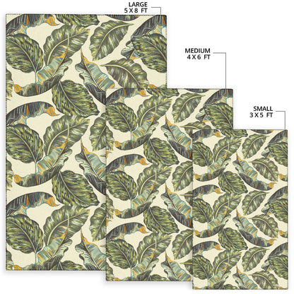 Banana Leaf Pattern Print Design BL08 Area Rugs