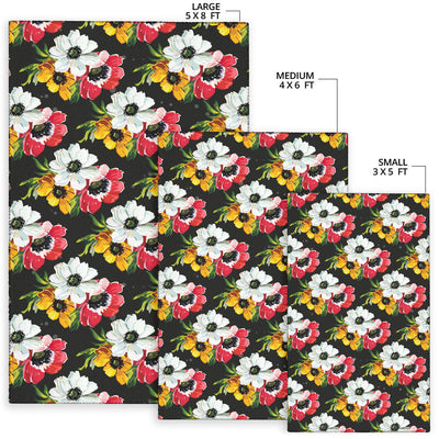 Anemone Pattern Print Design AM07 Area Rugs