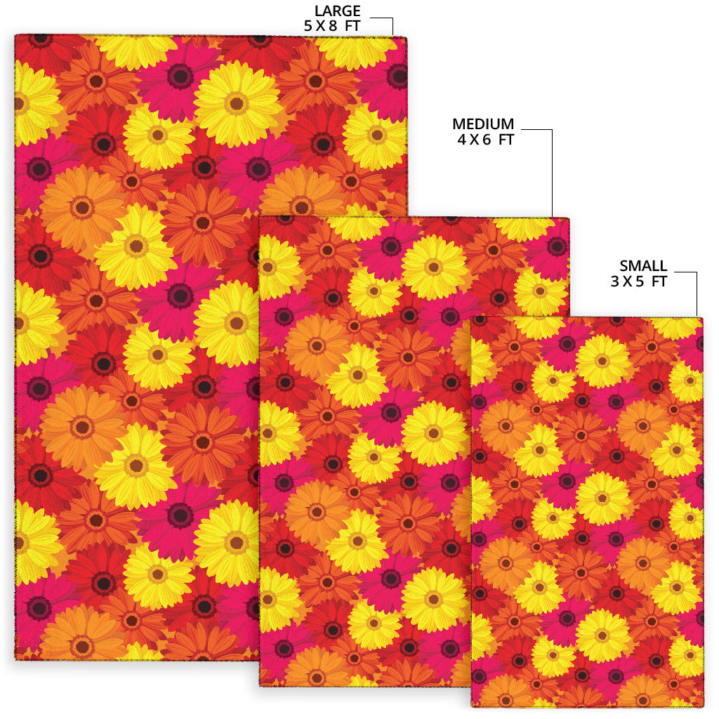 Gerberas Pattern Print Design GB05 Area Rugs