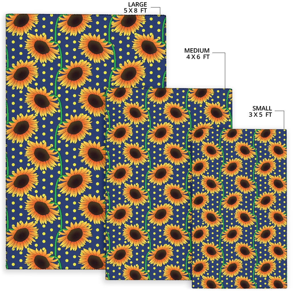 Sunflower Pattern Print Design SF03 Area Rugs