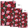 Rose Red Pink Pattern Print Design RO01 Area Rugs