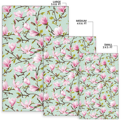 Magnolia Pattern Print Design MAG04 Area Rugs