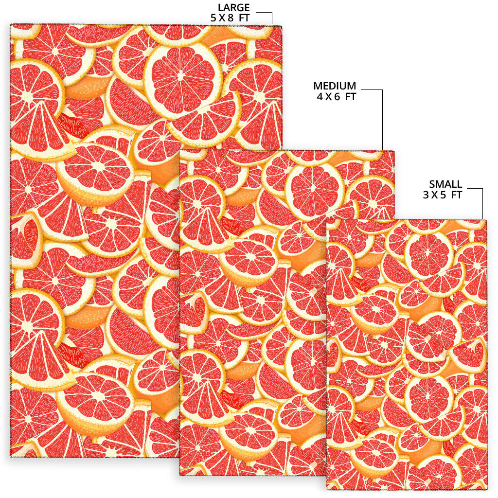 Grapefruit Pattern Print Design GF02 Area Rugs