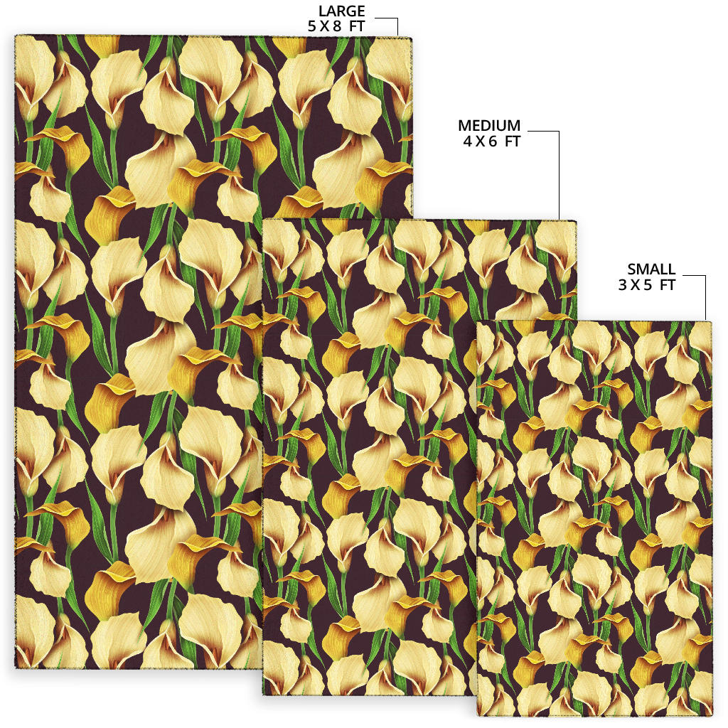 Lily Pattern Print Design LY013 Area Rugs
