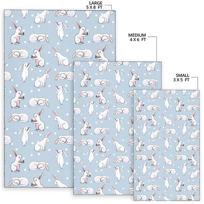 Rabbit Pattern Print Design RB06 Area Rugs