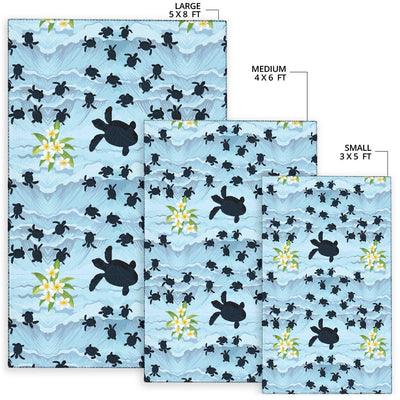 Sea Turtle Pattern Print Design T011 Area Rugs