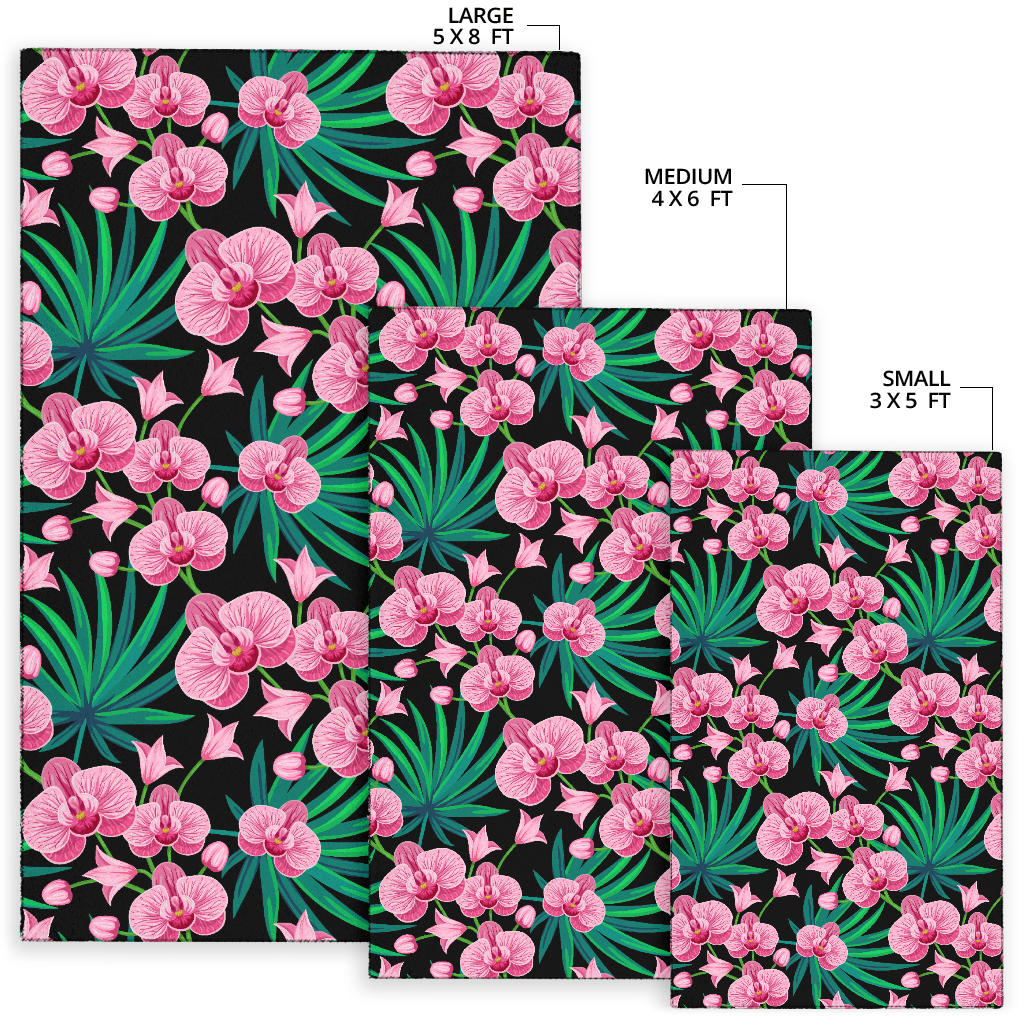 Orchid Pink Pattern Print Design OR06 Area Rugs