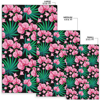Orchid Pink Pattern Print Design OR06 Area Rugs