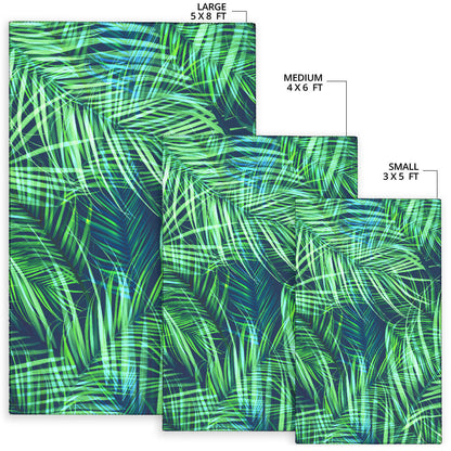 Palm Leaves Pattern Print Design PL02 Area Rugs