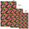 Red Hibiscus Pattern Print Design HB07 Area Rugs