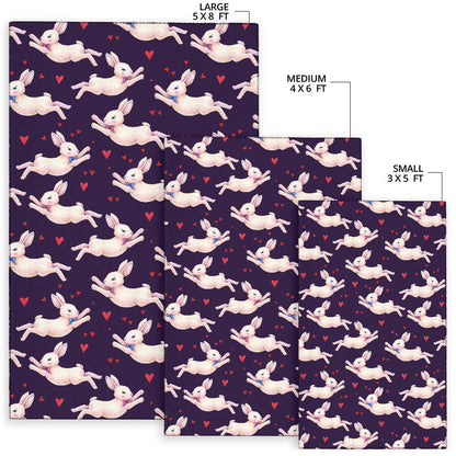 Rabbit Pattern Print Design RB016 Area Rugs