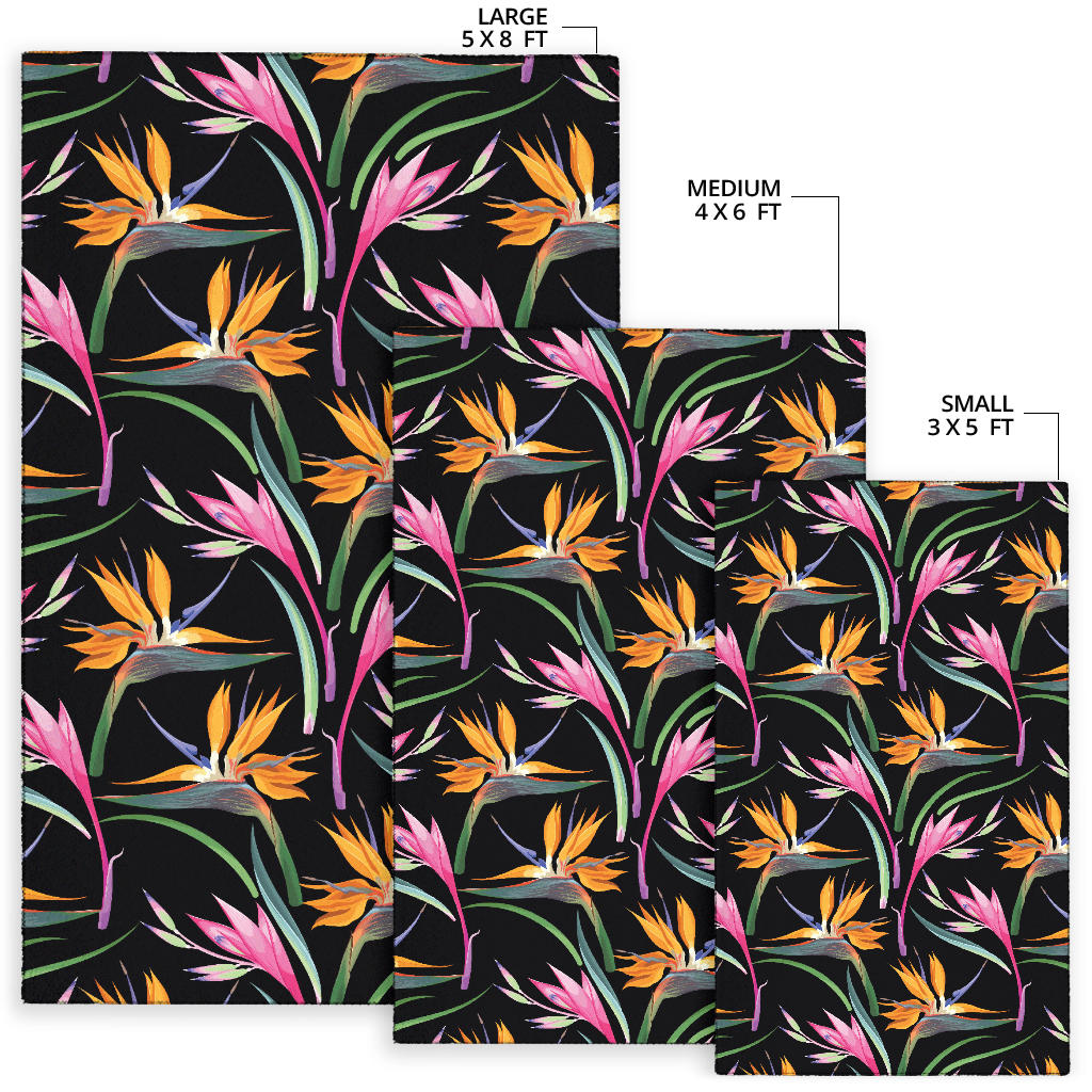 Tropical Flower Pattern Print Design TF017 Area Rugs
