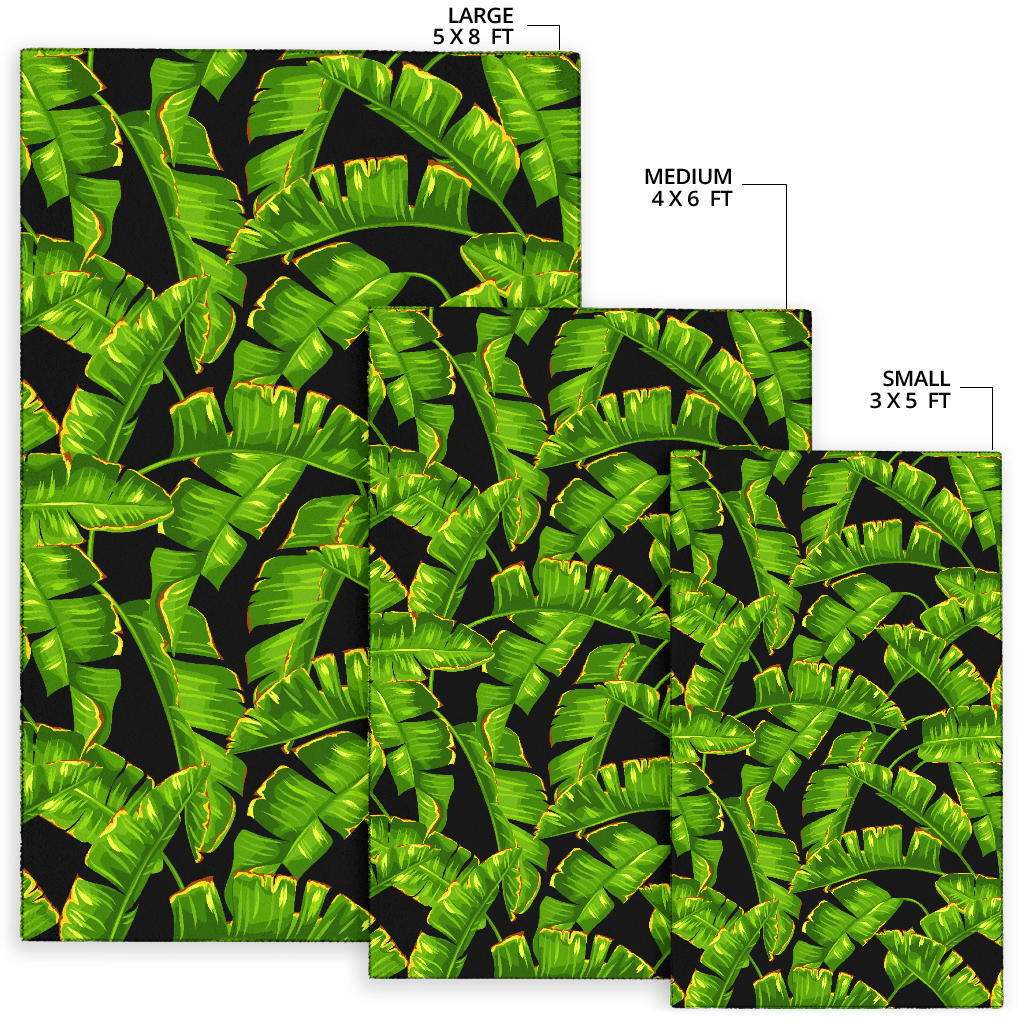 Banana Leaf Pattern Print Design BL06 Area Rugs
