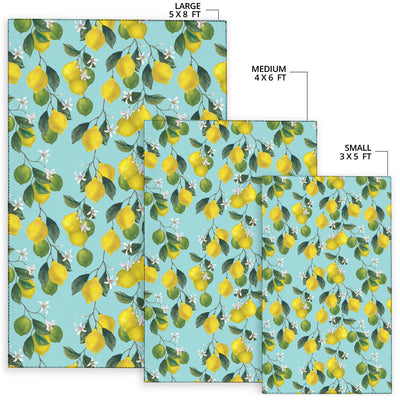 Lemon Pattern Print Design LM05 Area Rugs