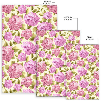 Hydrangea Pattern Print Design HD05 Area Rugs