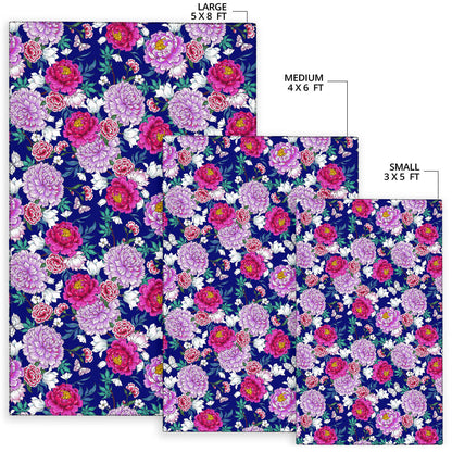 Dahlia Pattern Print Design DH013 Area Rugs