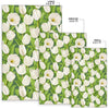 Tulip White Pattern Print Design TP05 Area Rugs