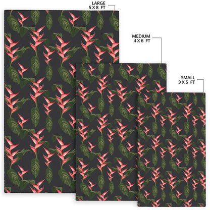 Heliconia Pattern Print Design HL07 Area Rugs