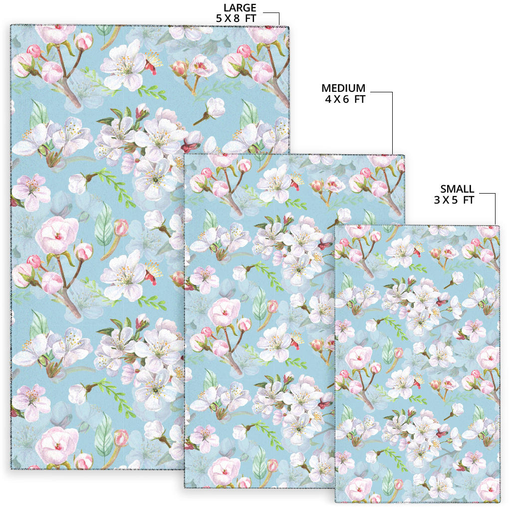 Apple Blossom Pattern Print Design AB06 Area Rugs
