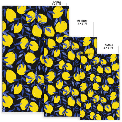 Lemon Pattern Print Design LM01 Area Rugs