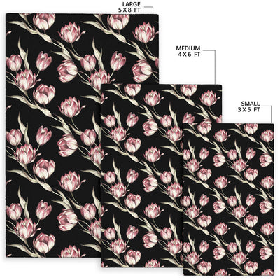 Tulip Pink Pattern Print Design TP02 Area Rugs