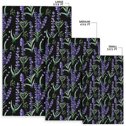 Lavender Pattern Print Design LV01 Area Rugs