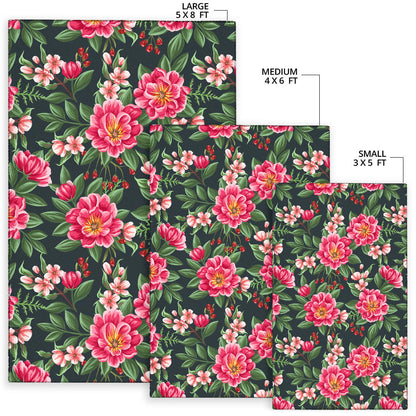 Summer Floral Pattern Print Design SF06 Area Rugs