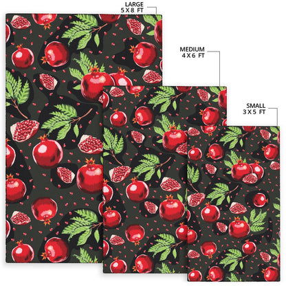 Pomegranate Pattern Print Design PG06 Area Rugs