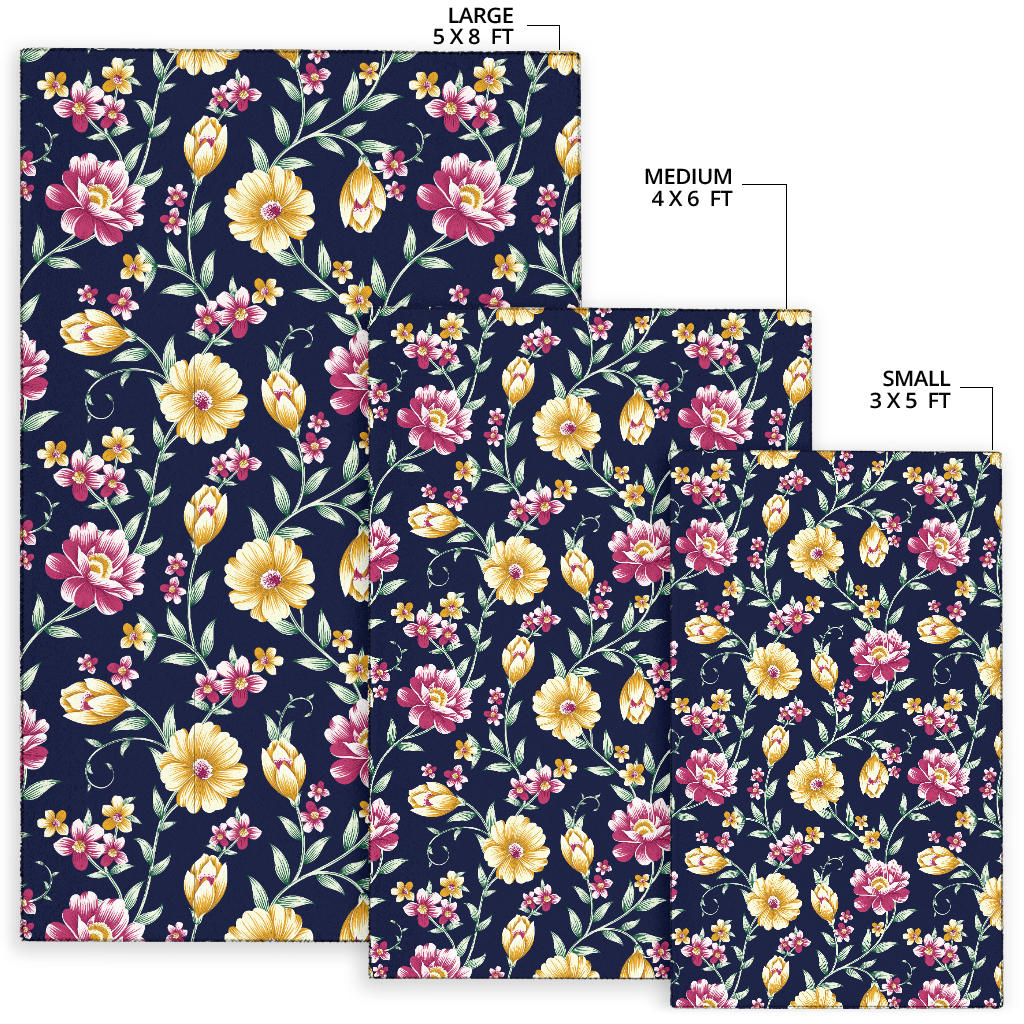 Gerberas Pattern Print Design GB03 Area Rugs