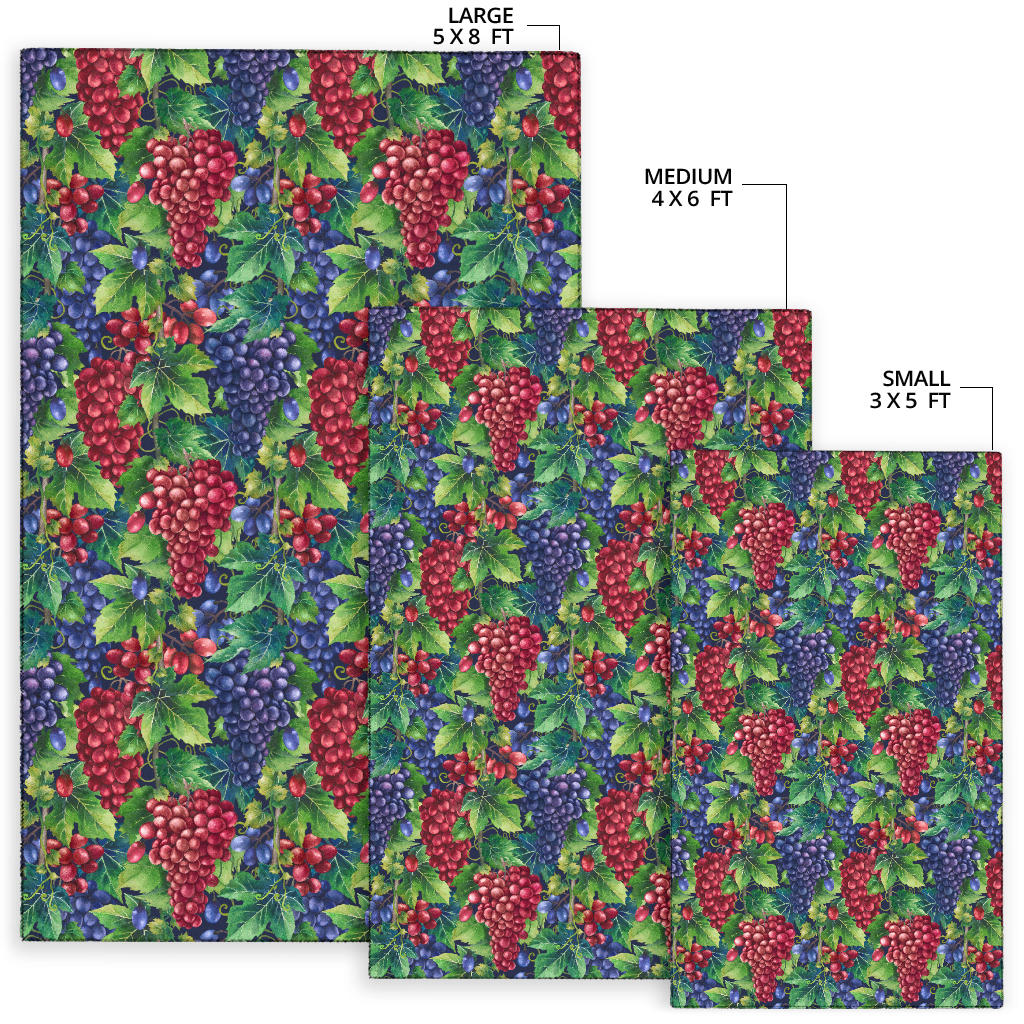 Grape Pattern Print Design GP02 Area Rugs