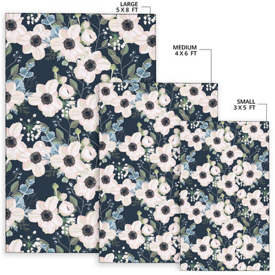 Anemone Pattern Print Design AM02 Area Rugs