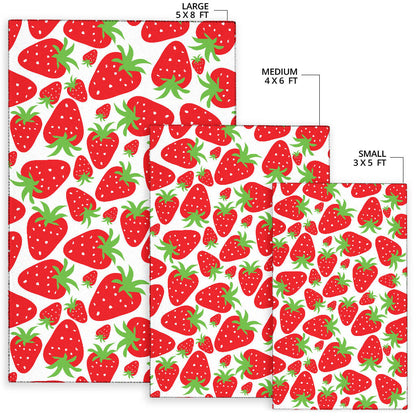 Strawberry Pattern Print Design SB01 Area Rugs