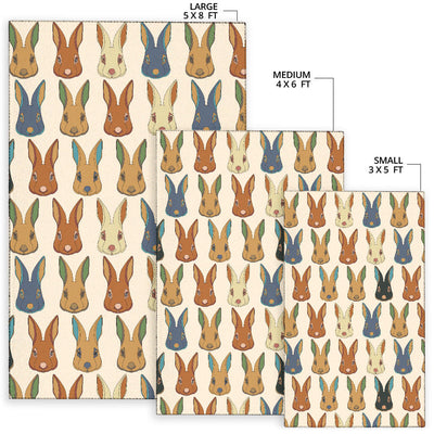 Rabbit Pattern Print Design RB04 Area Rugs