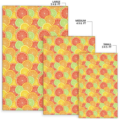 Grapefruit Pattern Print Design GF01 Area Rugs