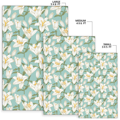 Lily Pattern Print Design LY09 Area Rugs