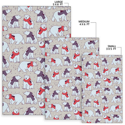Polar Bear Pattern Print Design PB04 Area Rugs