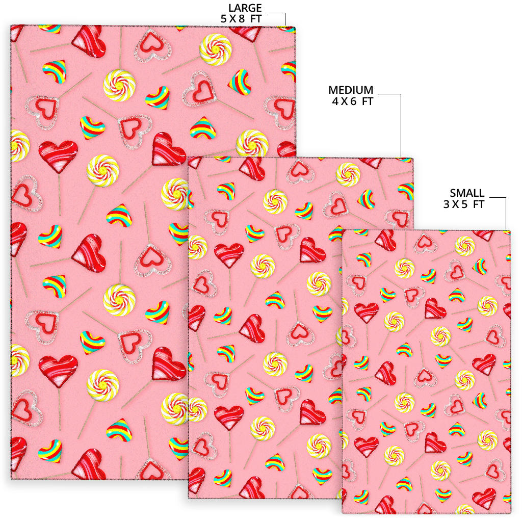 Lollipop Pattern Print Design LL05 Area Rugs