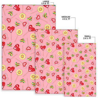 Lollipop Pattern Print Design LL05 Area Rugs