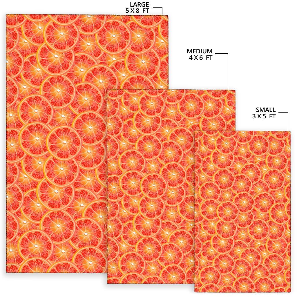 Grapefruit Pattern Print Design GF06 Area Rugs