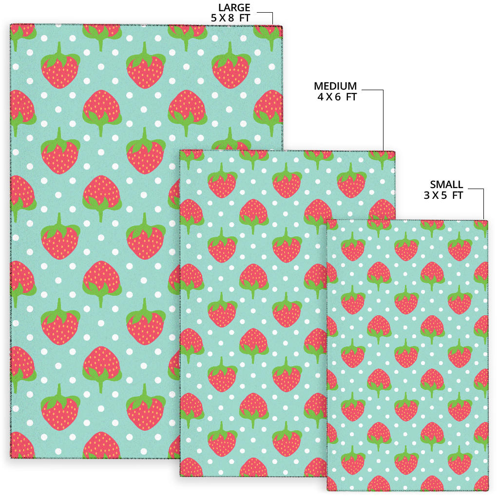 Strawberry Pattern Print Design SB06 Area Rugs