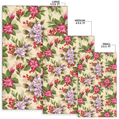Summer Floral Pattern Print Design SF08 Area Rugs