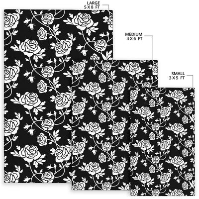 Rose Pattern Print Design RO013 Area Rugs